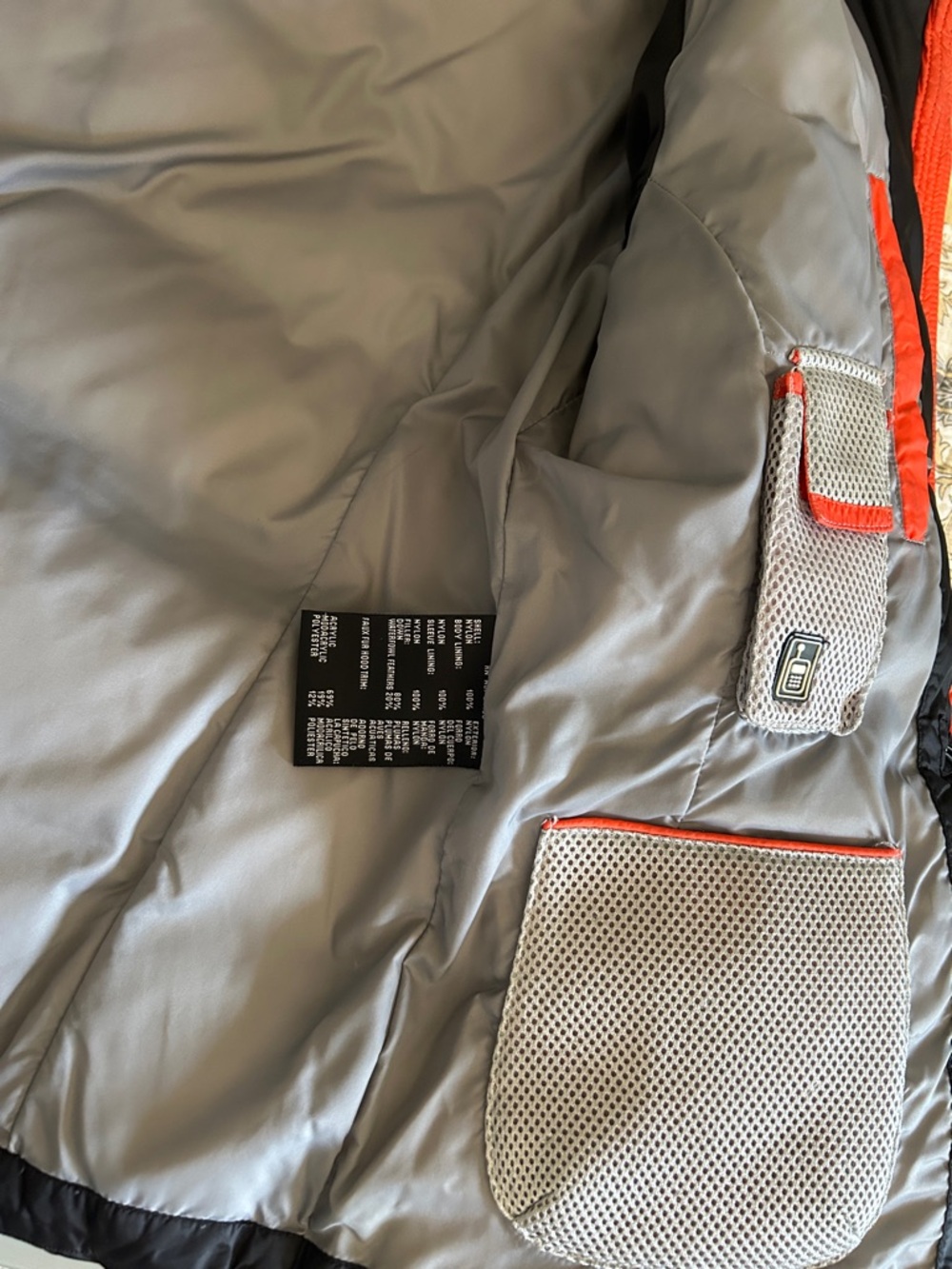 Marc New York Black Puffer Jacket with Orange Zip Accents - Picture 9 of 11